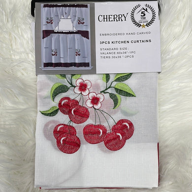 Cherry kitchen curtain