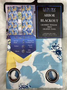 Blue Arbor blackout curtain