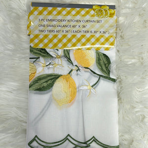 Lemon kitchen curtain