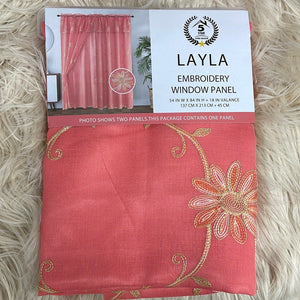 Layla coral curtain