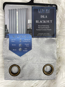 Silver Isla blackout curtain